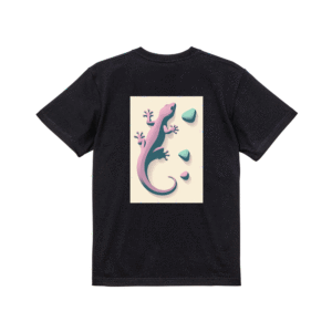 トカゲTシャツ 黒 – N.YOLO