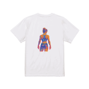 バキバキの女Tシャツ白