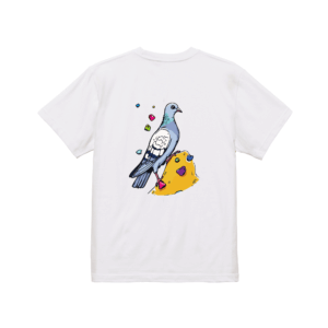 ハトTシャツ　白